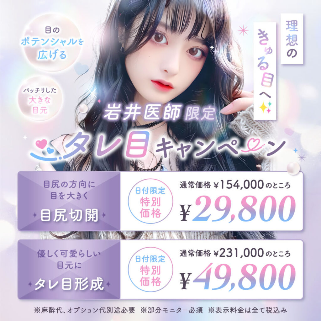 岩井医師のタレ目キャンペーンバナー