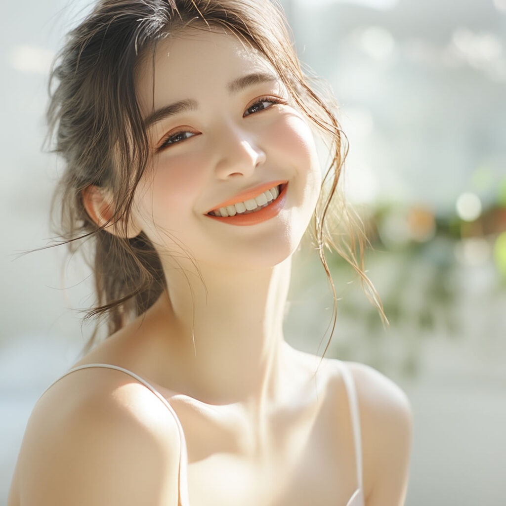 札幌で目の下の脂肪注入をしようとしている女性